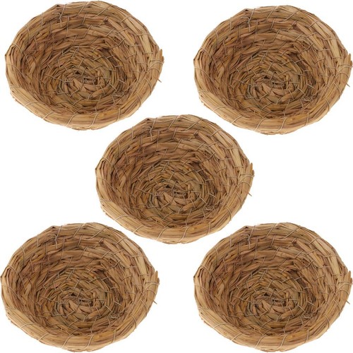 Bird nests woven straw - 5x,