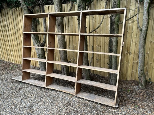 Vintage large wooden shelving - large,