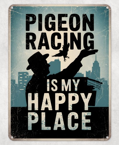 Pigeon racing happy place - happy,