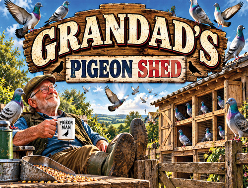 Grandads pigeon shed - pigeon, metal