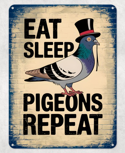 Eat sleep pigeon repeat metal - eat,