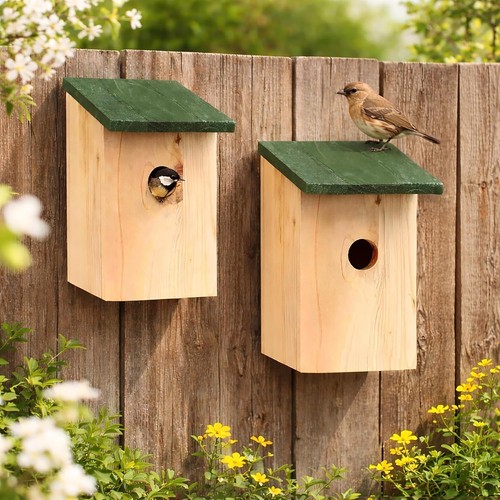 Garden bird nesting boxes - garden,