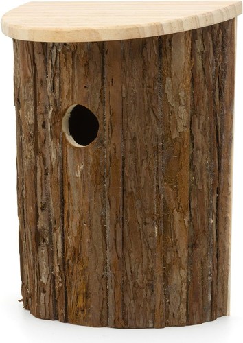 Wooden bird house hanging - wooden,